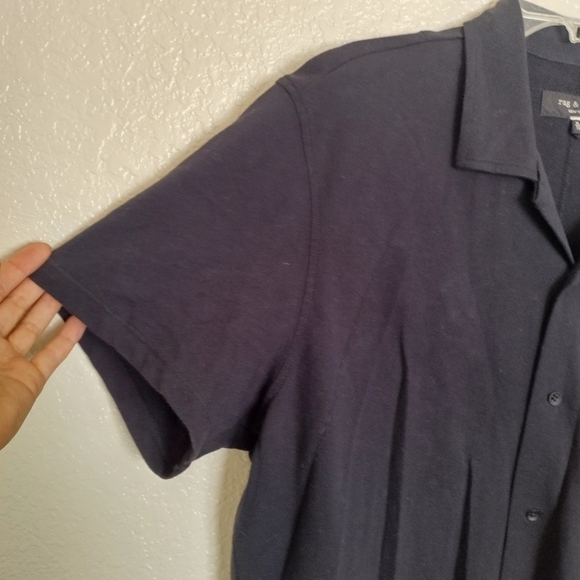 Rag & bone Avery Button-Up black Shirt short sleeve soft sz Xl - Picture 5 of 8